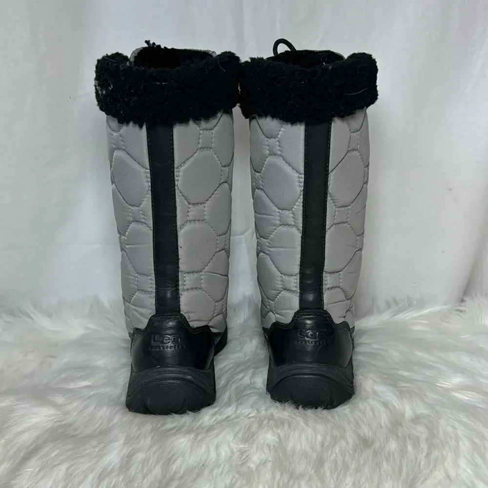 UGG Capstone Black/Grey Winter‎ Boots Sz 7